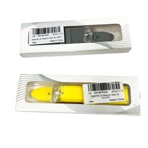 Two MOKO BL GJ Silicone Watch Strap Bands for Samsung Gear S3 Gray & Yellow  New